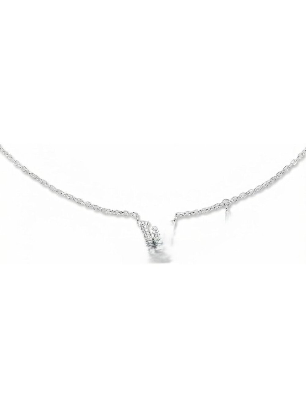 Elegant Crystal Initial Pendant Necklace, Silver Chain with Flower Charm, Daily